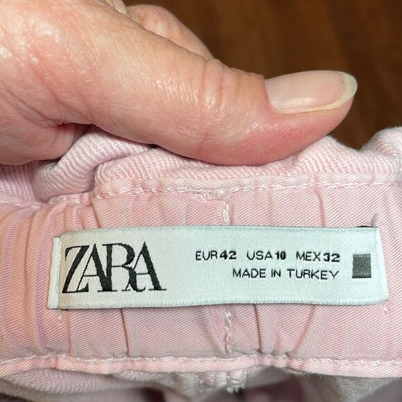 Zara Pink Crop Mom Jeans, 10 - Picture 3 of 8